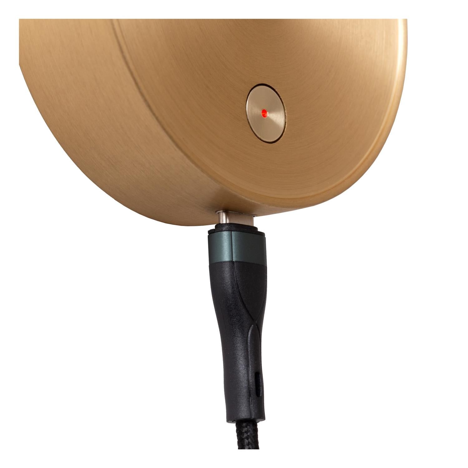ASJA - Oplaadbare Wandspot / Wandlamp - Accu/Batterij - LED 3 StepDim - 1x3W 2700K - Mat Goud / Messing