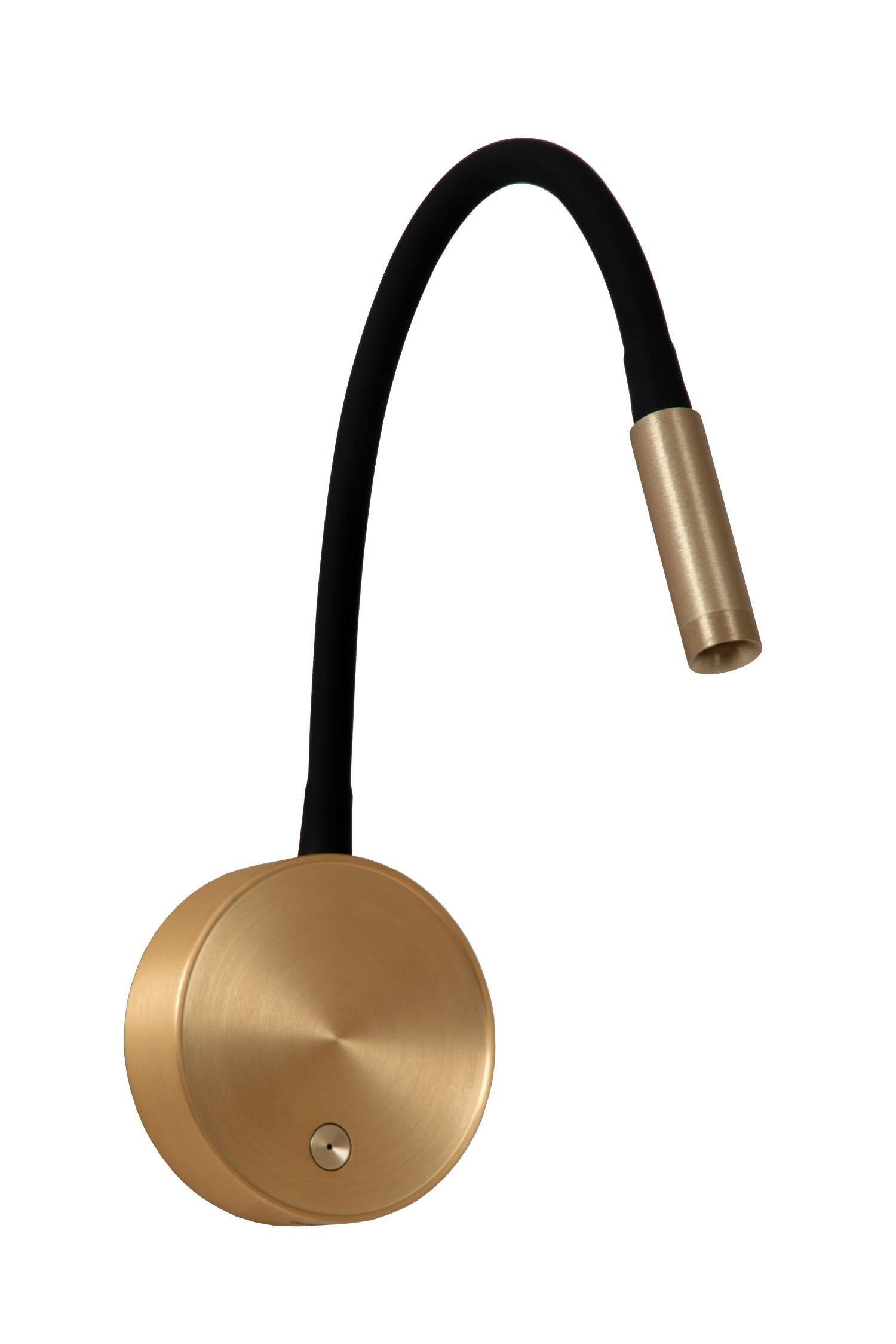 ASJA - Oplaadbare Wandspot / Wandlamp - Accu/Batterij - LED 3 StepDim - 1x3W 2700K - Mat Goud / Messing