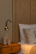 ASJA - Oplaadbare Wandspot / Wandlamp - Accu/Batterij - LED 3 StepDim - 1x3W 2700K - Mat Goud / Messing