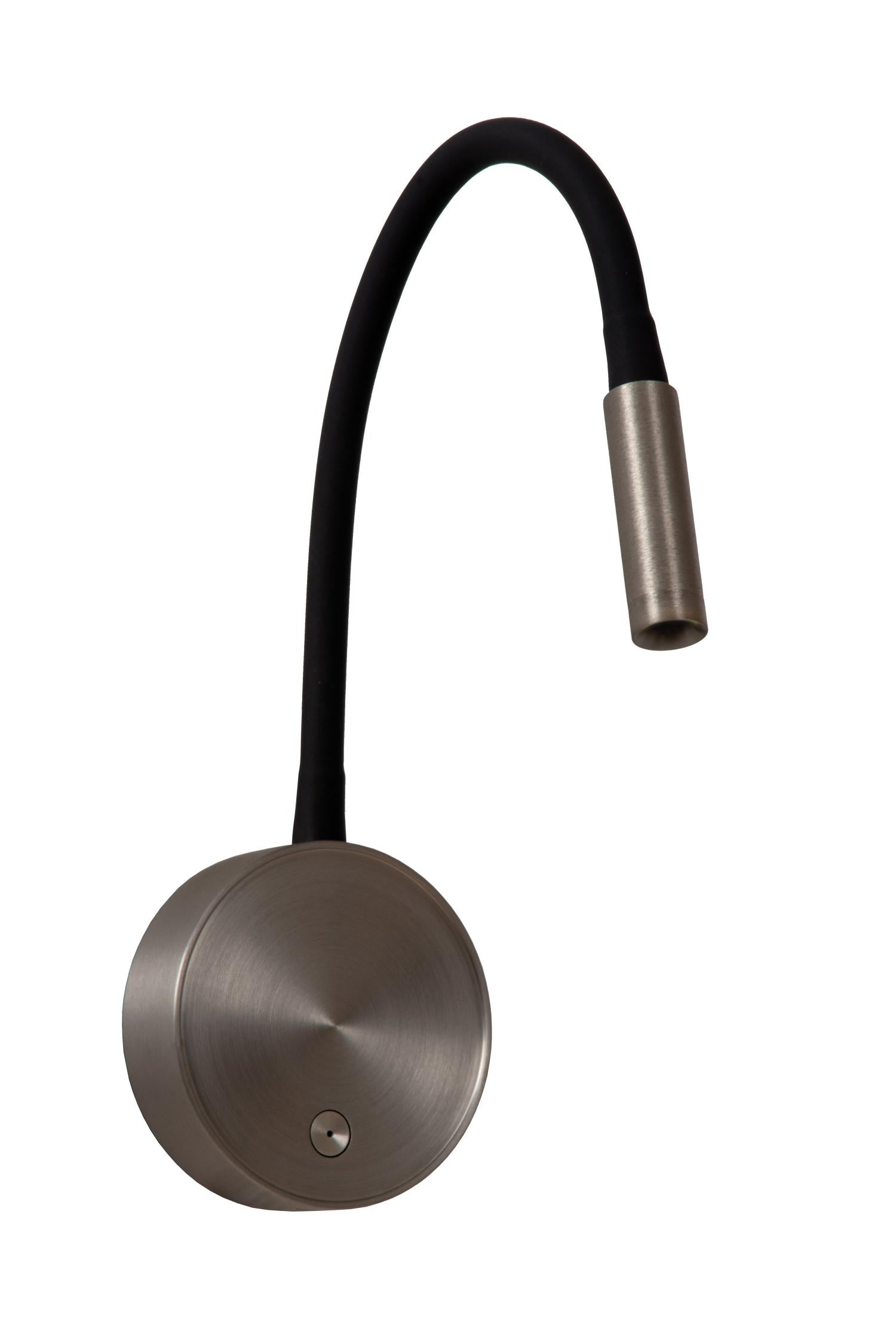 ASJA - Oplaadbare Wandspot / Wandlamp - Accu/Batterij - LED 3 StepDim - 1x3W 2700K - Grijs ijzer
