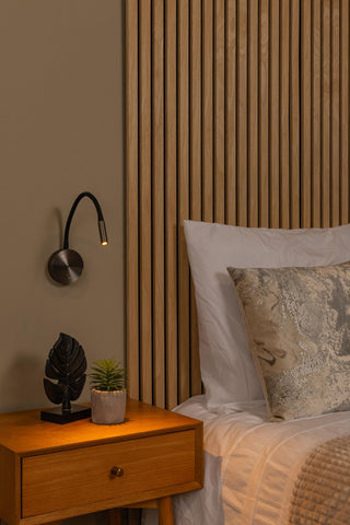 ASJA - Oplaadbare Wandspot / Wandlamp - Accu/Batterij - LED 3 StepDim - 1x3W 2700K - Grijs ijzer