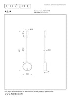 ASJA - Oplaadbare Wandspot / Wandlamp - Accu/Batterij - LED 3 StepDim - 1x3W 2700K - Grijs ijzer