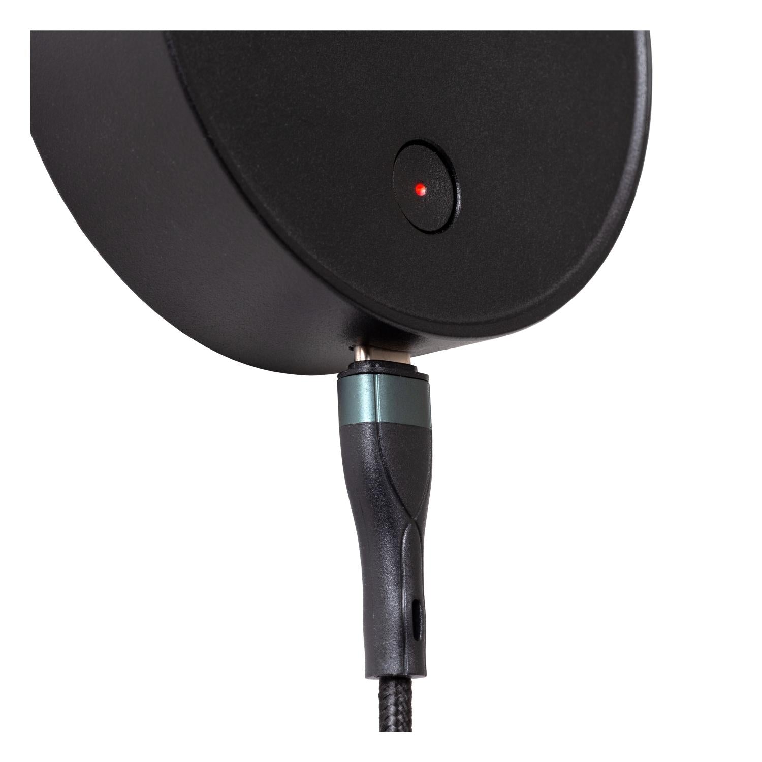 ASJA - Spot/applique murale rechargeable - Batterie - LED 3 StepDim - 1x3W 2700K - Noir