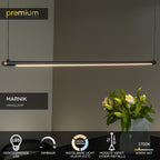 MARNIK - Pendant light - Ø 2,5 cm - LED Dimmable - CCT - 1x22W 2700K/4000K - Hand motion sensor - Black