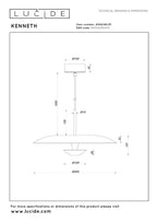 KENNETH - Pendant light - Ø 40 cm - LED Dimmable - 1x12W 2700K - White