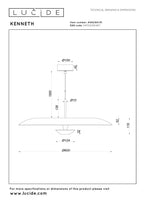 KENNETH - Hanglamp - Ø 60 cm - LED Dimb. - 1x16W 2700K - Wit