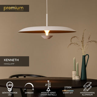 KENNETH - Hanglamp - Ø 60 cm - LED Dimb. - 1x16W 2700K - Wit