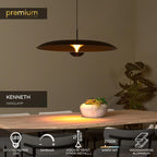 KENNETH - Hanglamp - Ø 80 cm - LED Dimb. - 1x22W 2700K - Zwart