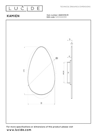 KAMIEN - Wandlamp - LED - 1x11W 2700K - Wit