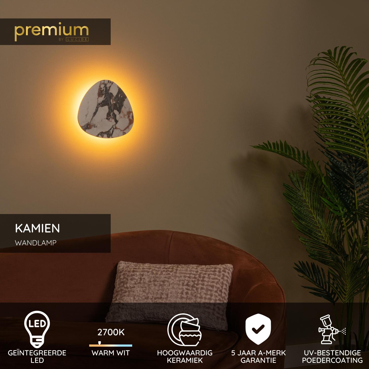 KAMIEN - Wandlamp - LED - 1x11W 2700K - Wit