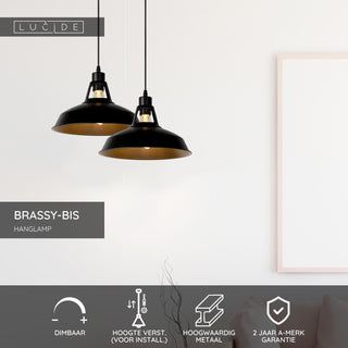 BRASSY-BIS - Suspension - Ø 31 cm - 1xE27 - Noir