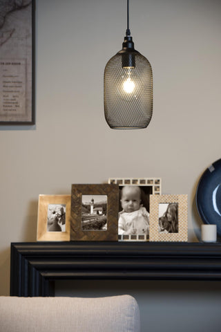 MESH - Hanglamp - Ø 15 cm - 1xE27 - Zwart