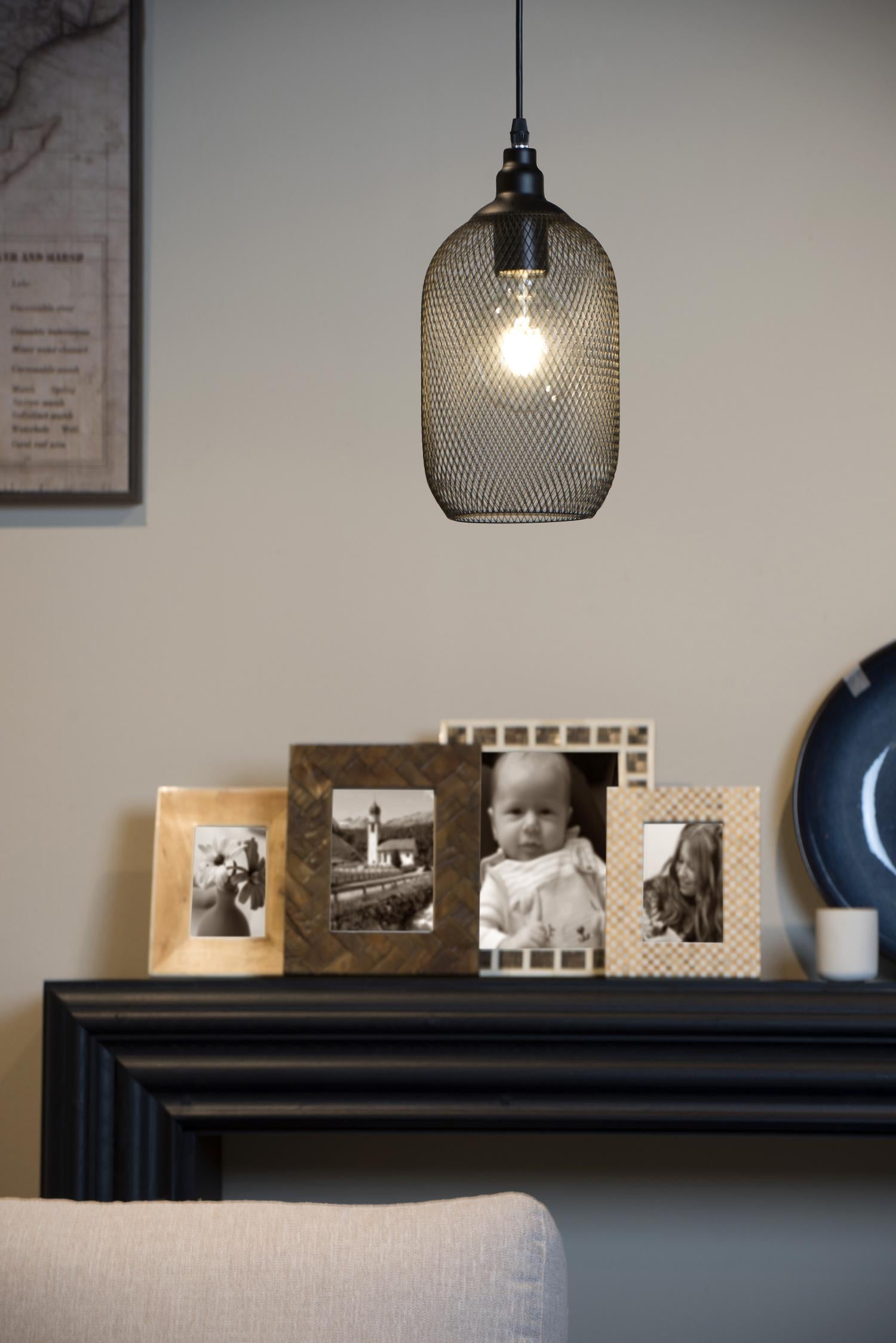 MESH - Hanglamp - Ø 15 cm - 1xE27 - Zwart