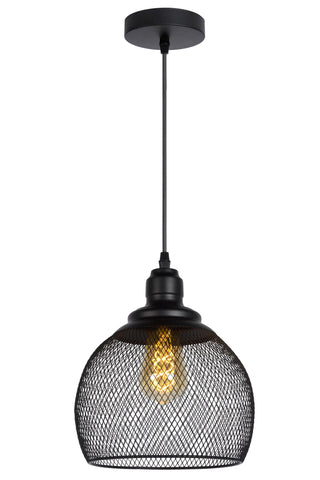 MESH - Hanglamp - Ø 22 cm - 1xE27 - Zwart