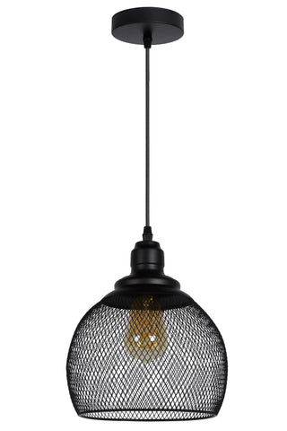 MESH - Hanglamp - Ø 22 cm - 1xE27 - Zwart