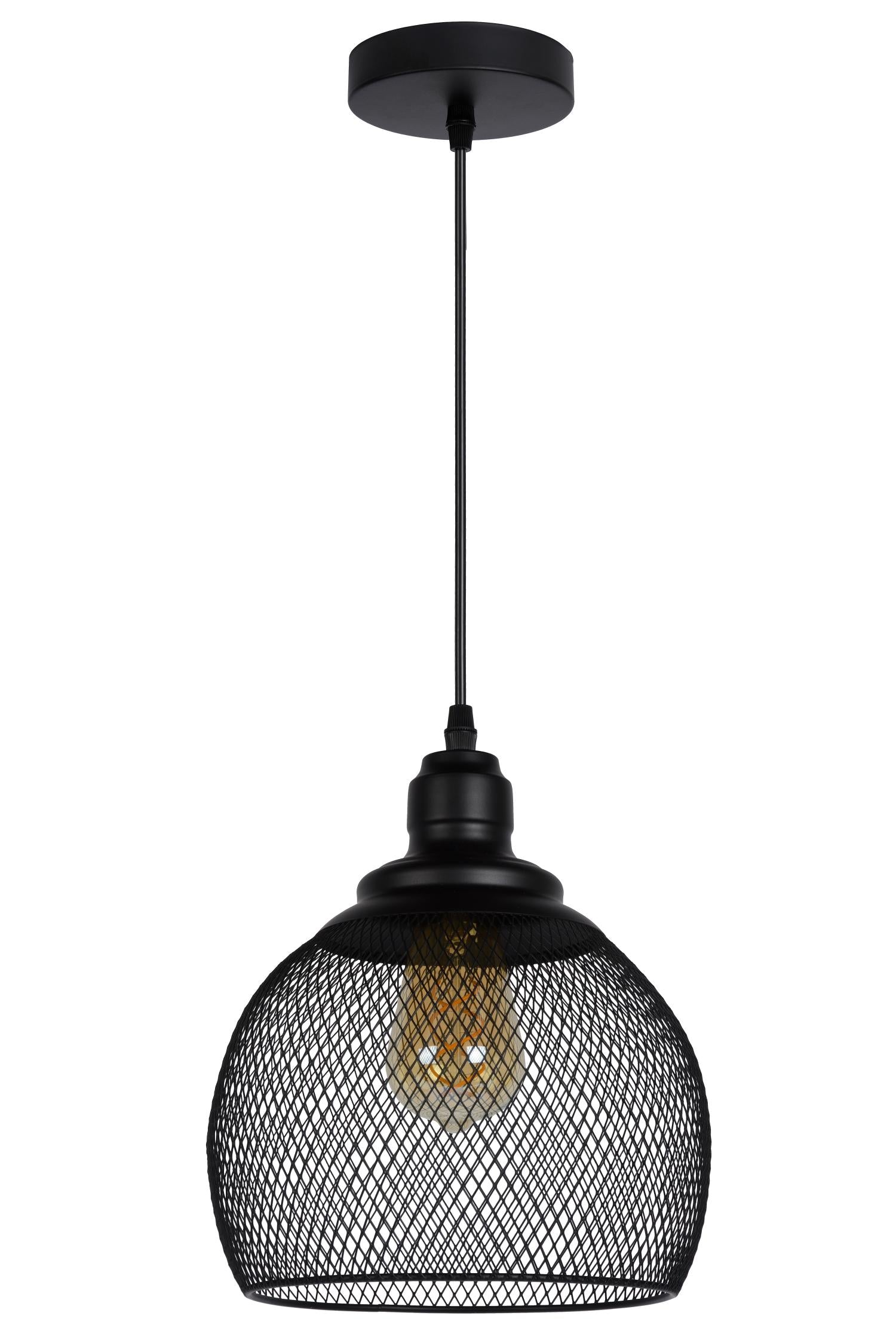 MESH - Hanglamp - Ø 22 cm - 1xE27 - Zwart