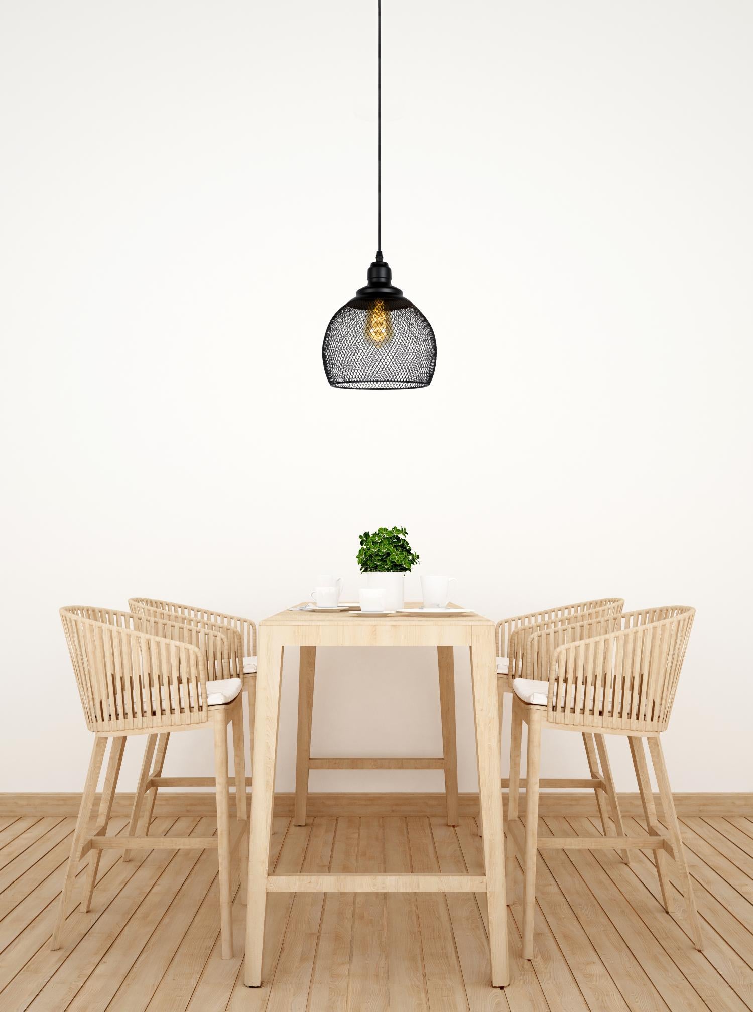 MESH - Hanglamp - Ø 22 cm - 1xE27 - Zwart