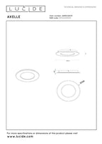 AXELLE - Ceiling light - Ø 39.6 cm - LED 3 StepDim - 1x24W 2700K - White