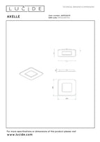 AXELLE - Plafonnière - LED 3 StepDim - 1x24W 2700K - Wit