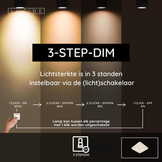 AXELLE - Plafonnière - LED 3 StepDim - 1x24W 2700K - Wit