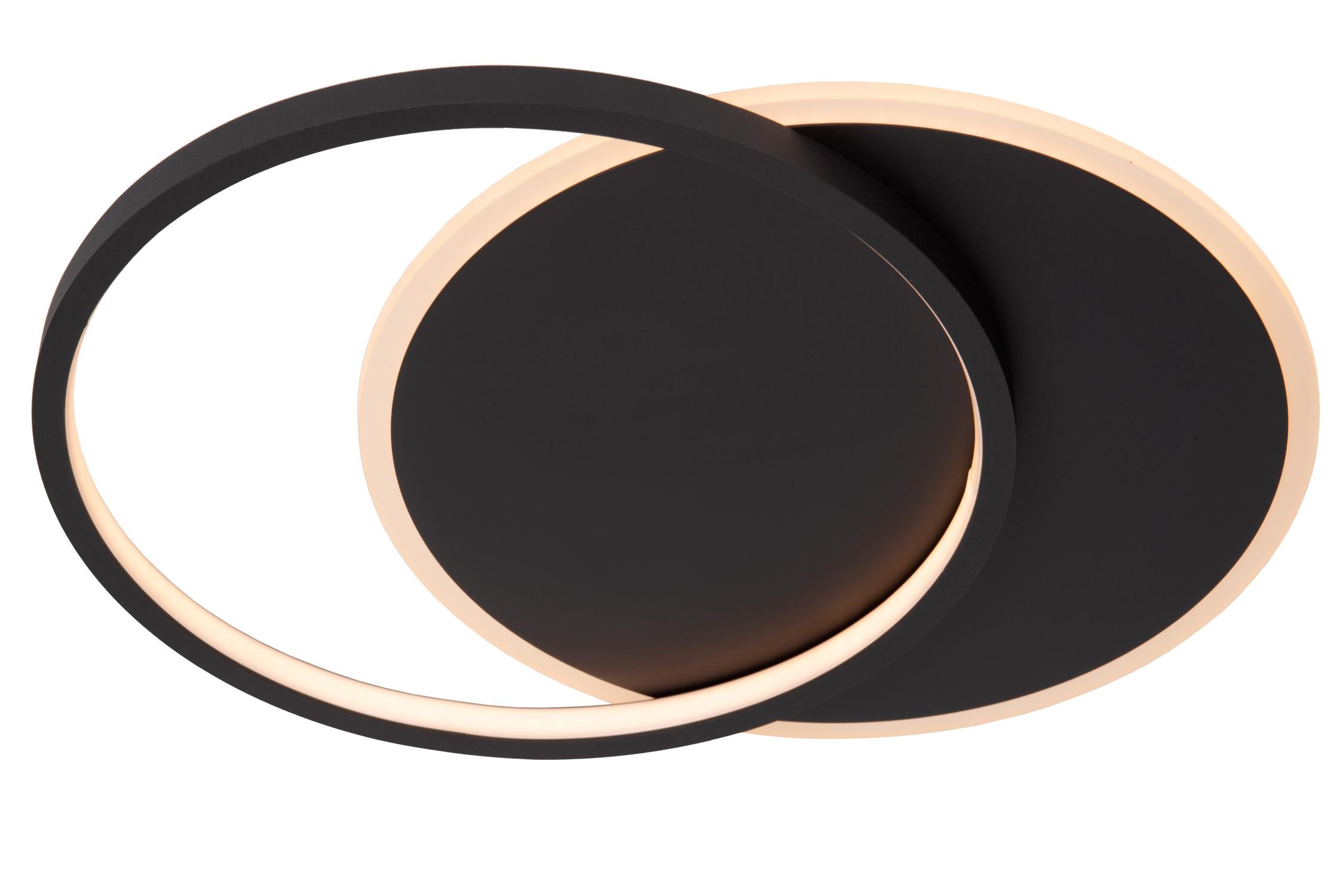 AXELLE - Plafonnier - Ø 29,5 cm - LED 3 StepDim - 1x24W 2700K - Noir