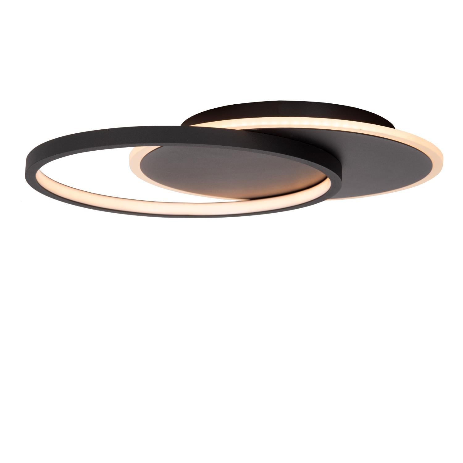 AXELLE - Plafonnier - Ø 29,5 cm - LED 3 StepDim - 1x24W 2700K - Noir