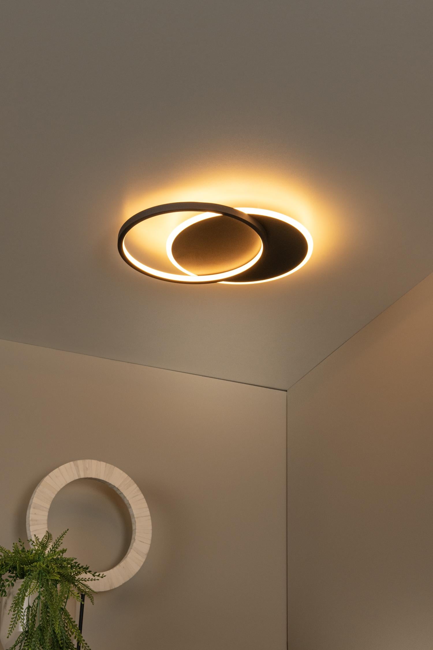 AXELLE - Plafonnier - Ø 29,5 cm - LED 3 StepDim - 1x24W 2700K - Noir