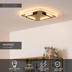 ANDREAS - Ceiling light - LED - 1x30W 2700K - Matt Gold / Brass