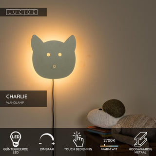 CHARLIE - Wall light Children's room - LED Dimmable - 1x7W 2700K - Green