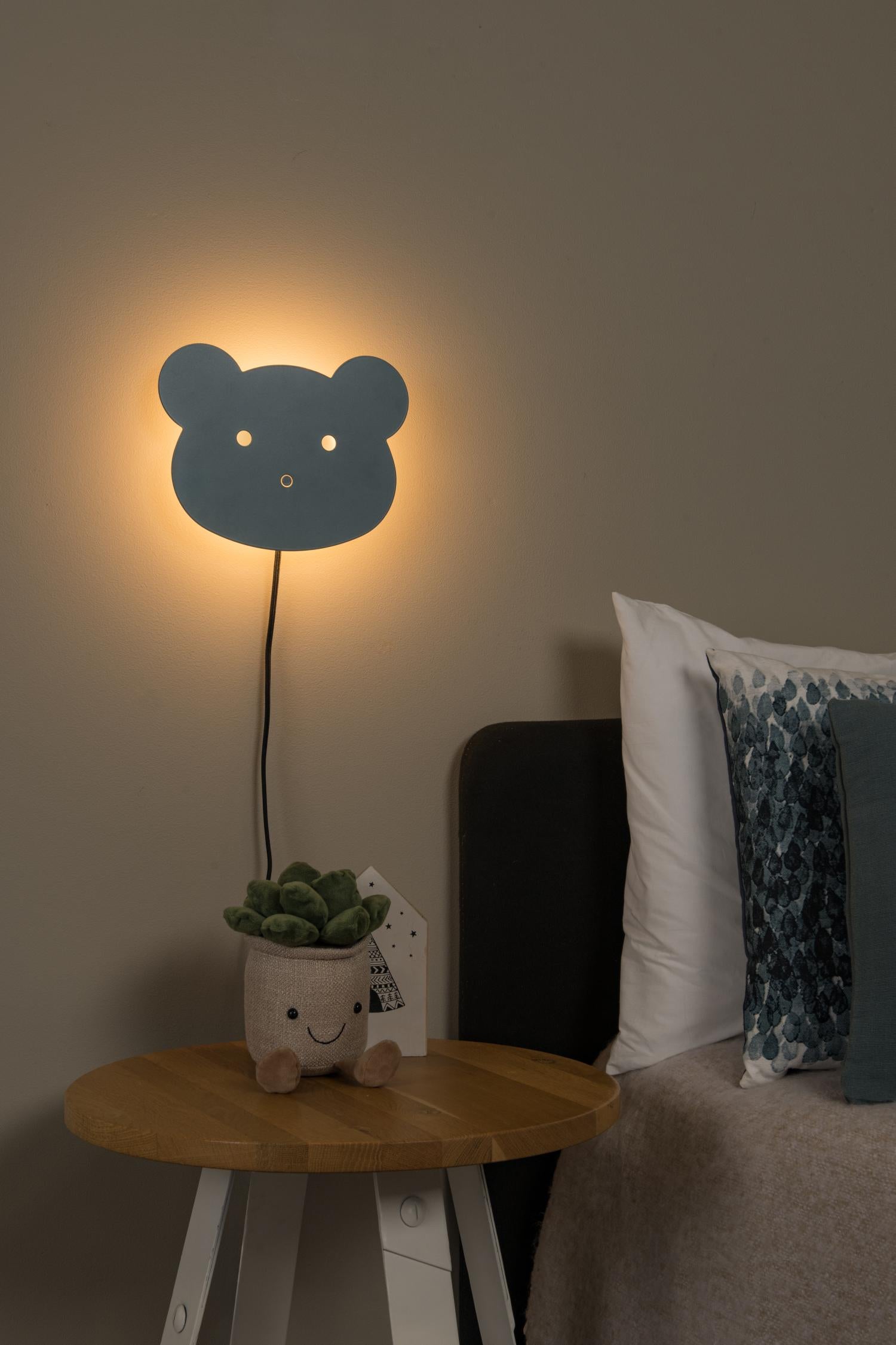 CHARLIE - Wandlamp Kinderkamer - LED Dimb. - 1x7W 2700K - Blauw