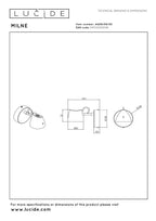 MILNE - Applique murale - LED Var. - 1x8W 2700K - Noir