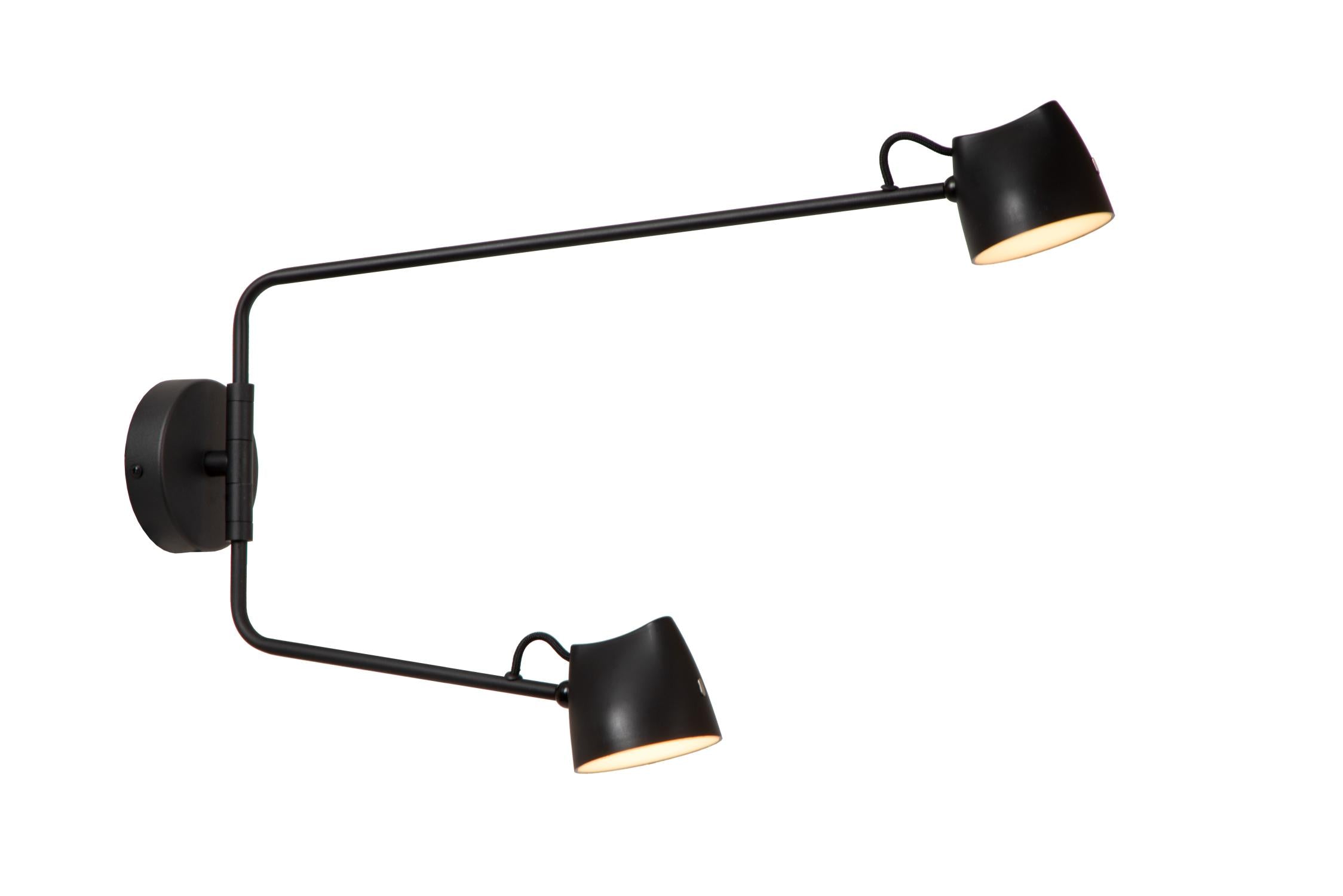 MILNE - Wall light - LED Dimmable - 2x8W 2700K - Black