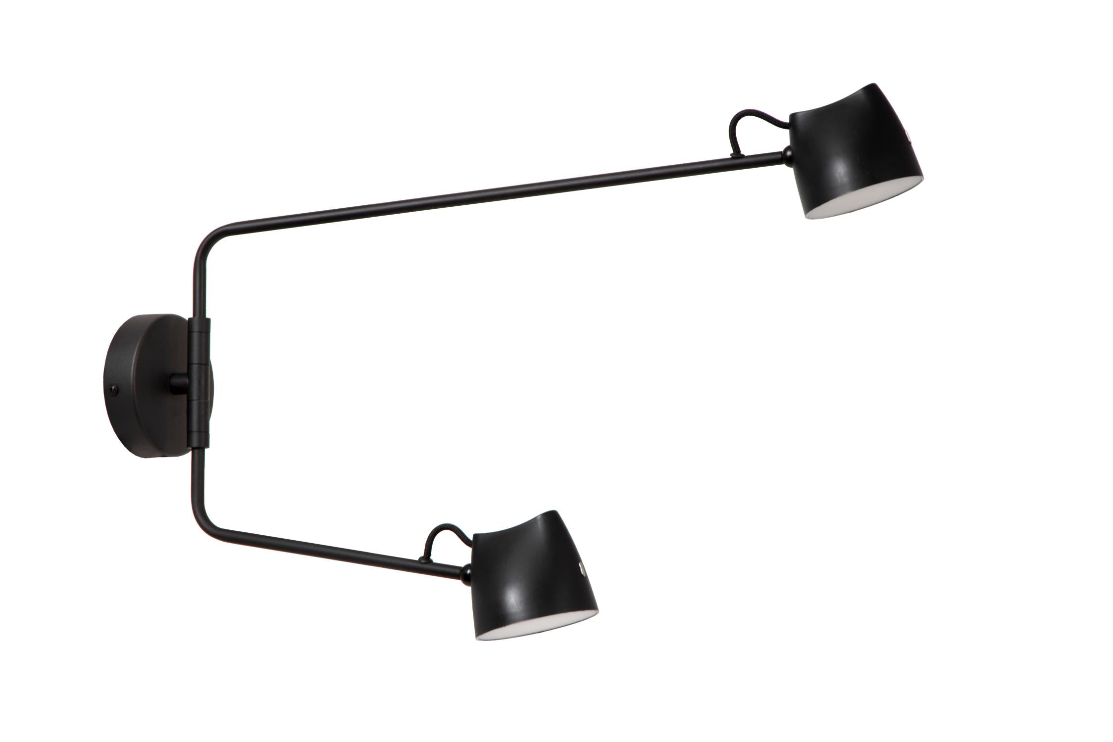 MILNE - Wall light - LED Dimmable - 2x8W 2700K - Black