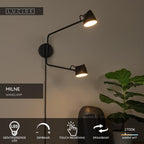MILNE - Wall light - LED Dimmable - 2x8W 2700K - Black