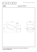 GIAN - Applique murale - LED Var. - 1x9W 2700K - Taupe