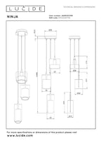 NINJA - Suspension - 3xE27 - Multicolore