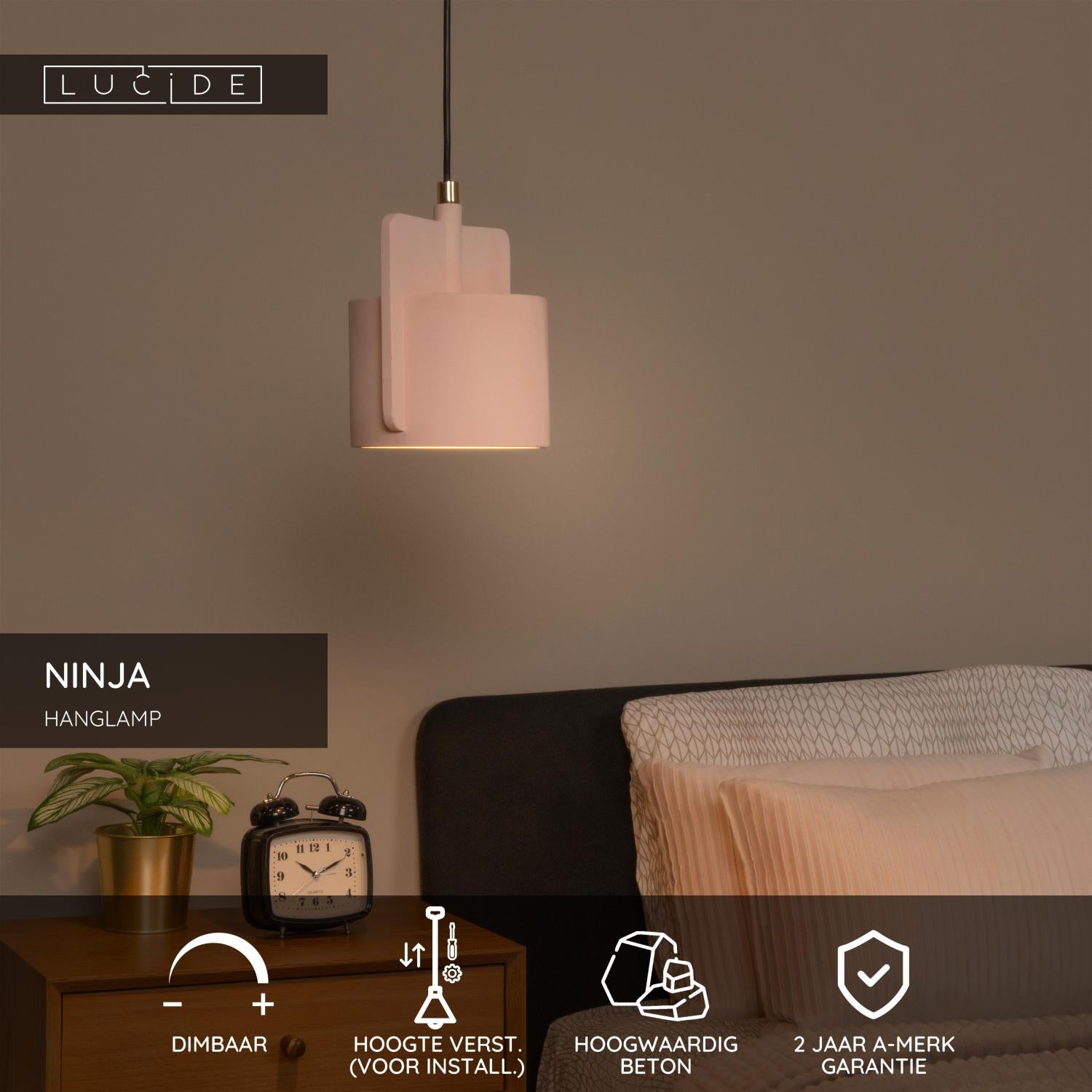 NINJA - Suspension - Ø 16 cm - 1xE27 - Rose