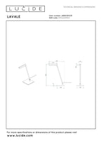 LAVALE - Lampe de bureau - LED Var. - 1x3W 2700K - Blanc