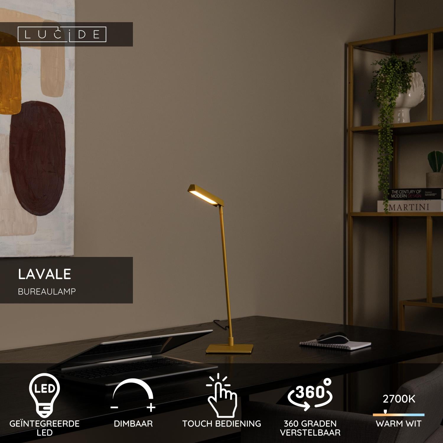 LAVALE - Desk lamp - LED Dimmable - 1x3W 2700K - Ochre yellow