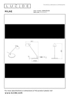 MILNE - Bureaulamp - LED Dimb. - 1x8W 2700K - Zwart