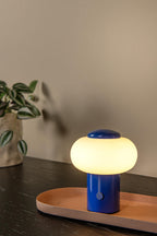 GUSTAV - Lampe de table rechargeable - Batterie/Pile - Ø 8 cm - LED Var. - 1x0,8W 2700K - Bleu | Essential