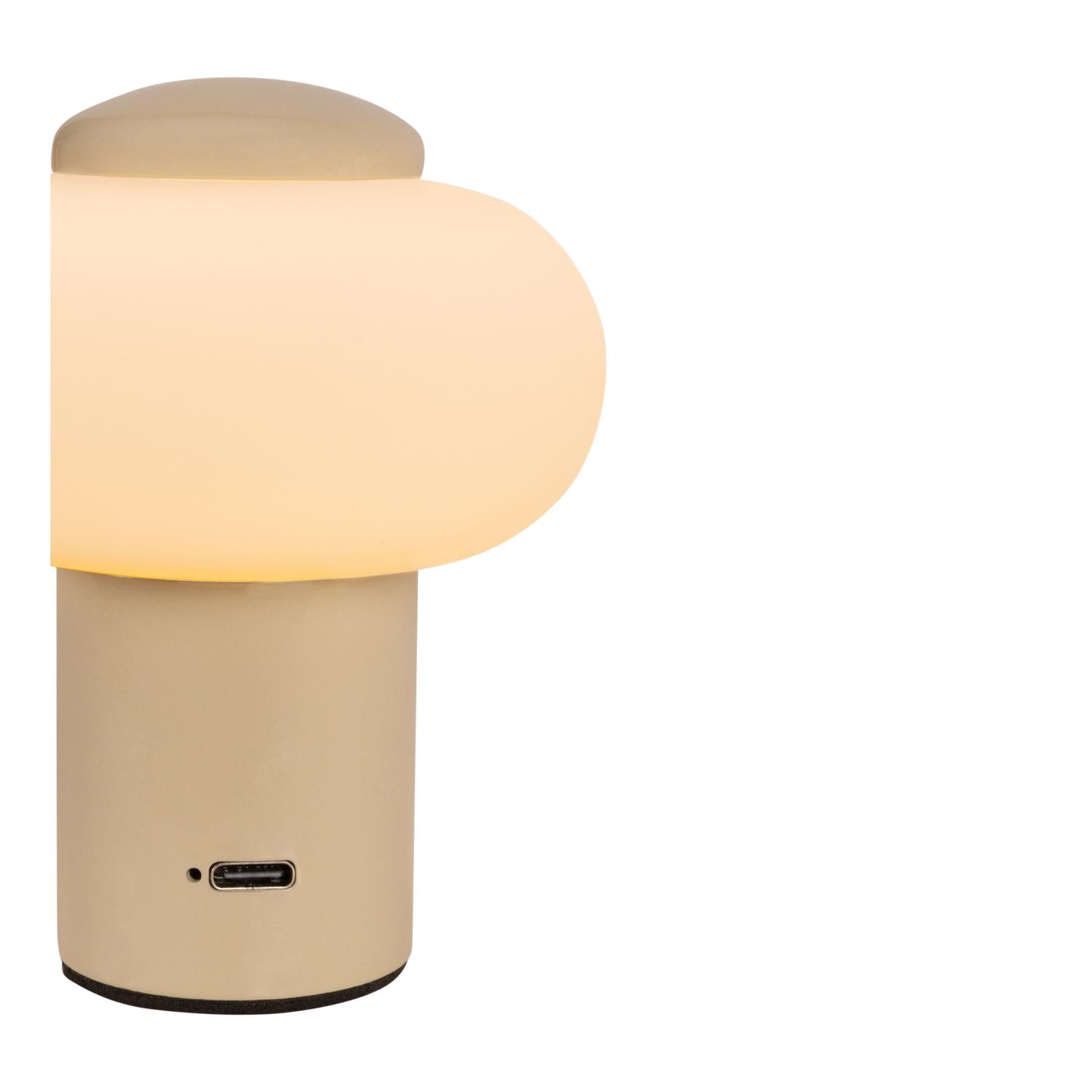 GUSTAV - Rechargeable table lamp - Battery - Ø 8 cm - LED Dimmable - 1x0.8W 2700K - Beige | Essential