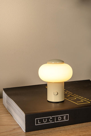GUSTAV - Rechargeable table lamp - Battery - Ø 8 cm - LED Dimmable - 1x0.8W 2700K - Beige | Essential