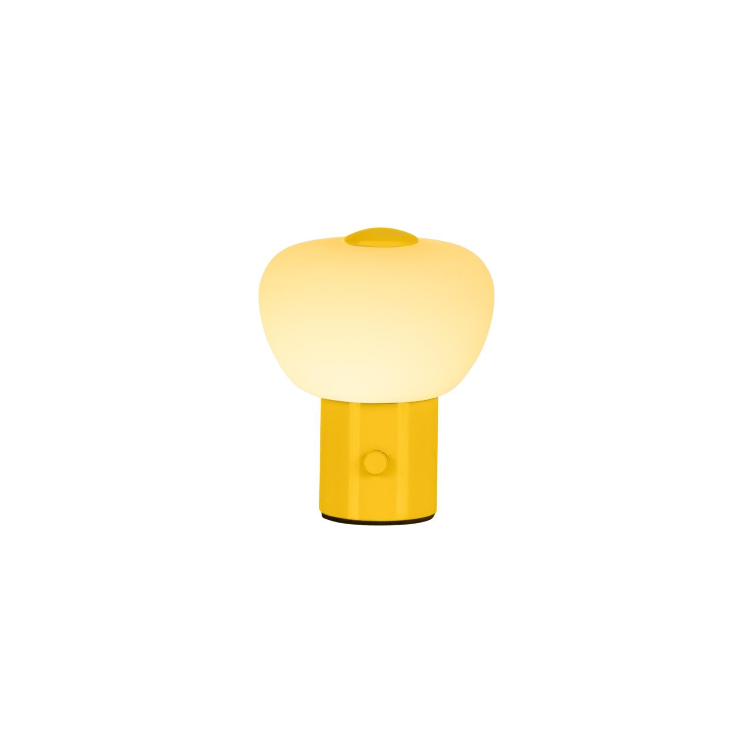 GUSTAV - Oplaadbare Tafellamp - Accu/Batterij - Ø 8 cm - LED Dimb. - 1x0,8W 2700K - Geel | Essential