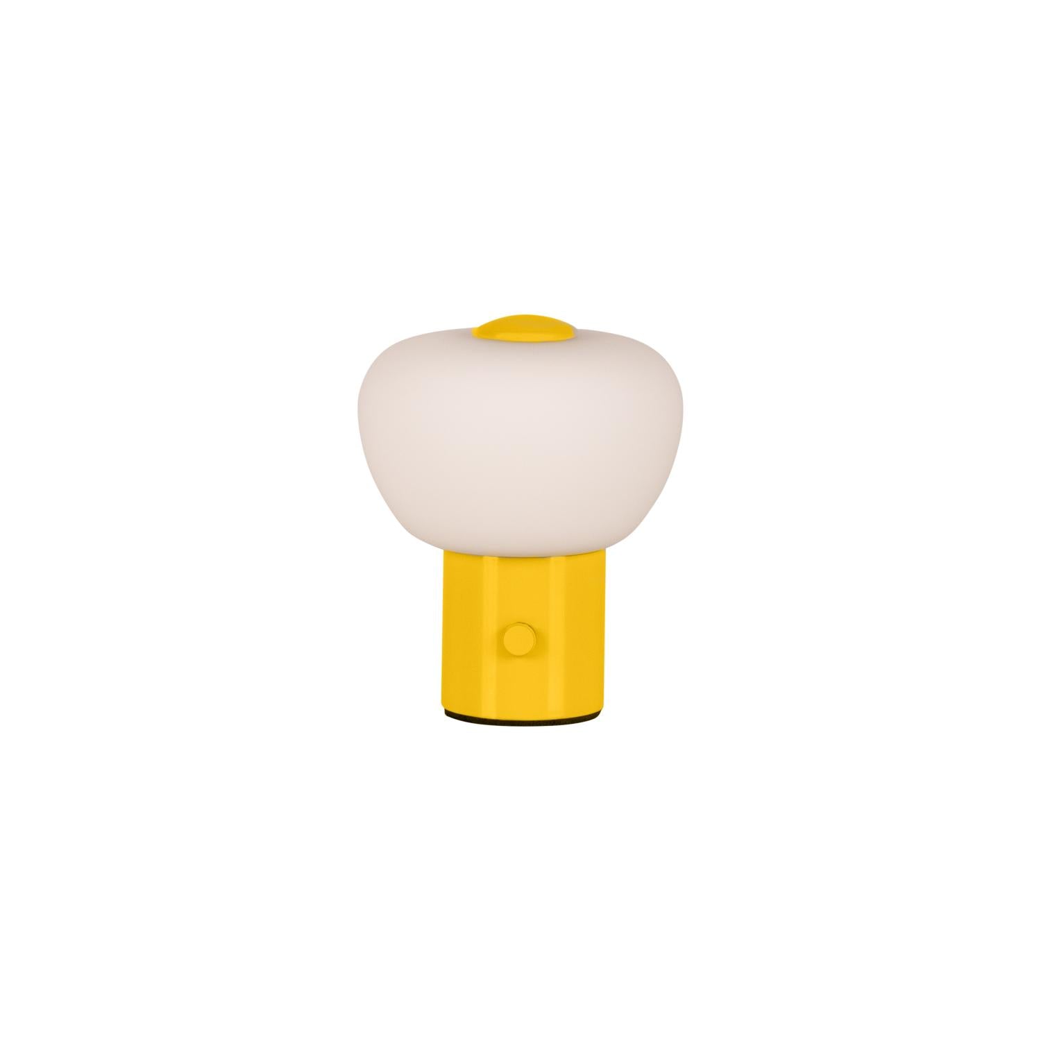 GUSTAV - Oplaadbare Tafellamp - Accu/Batterij - Ø 8 cm - LED Dimb. - 1x0,8W 2700K - Geel | Essential
