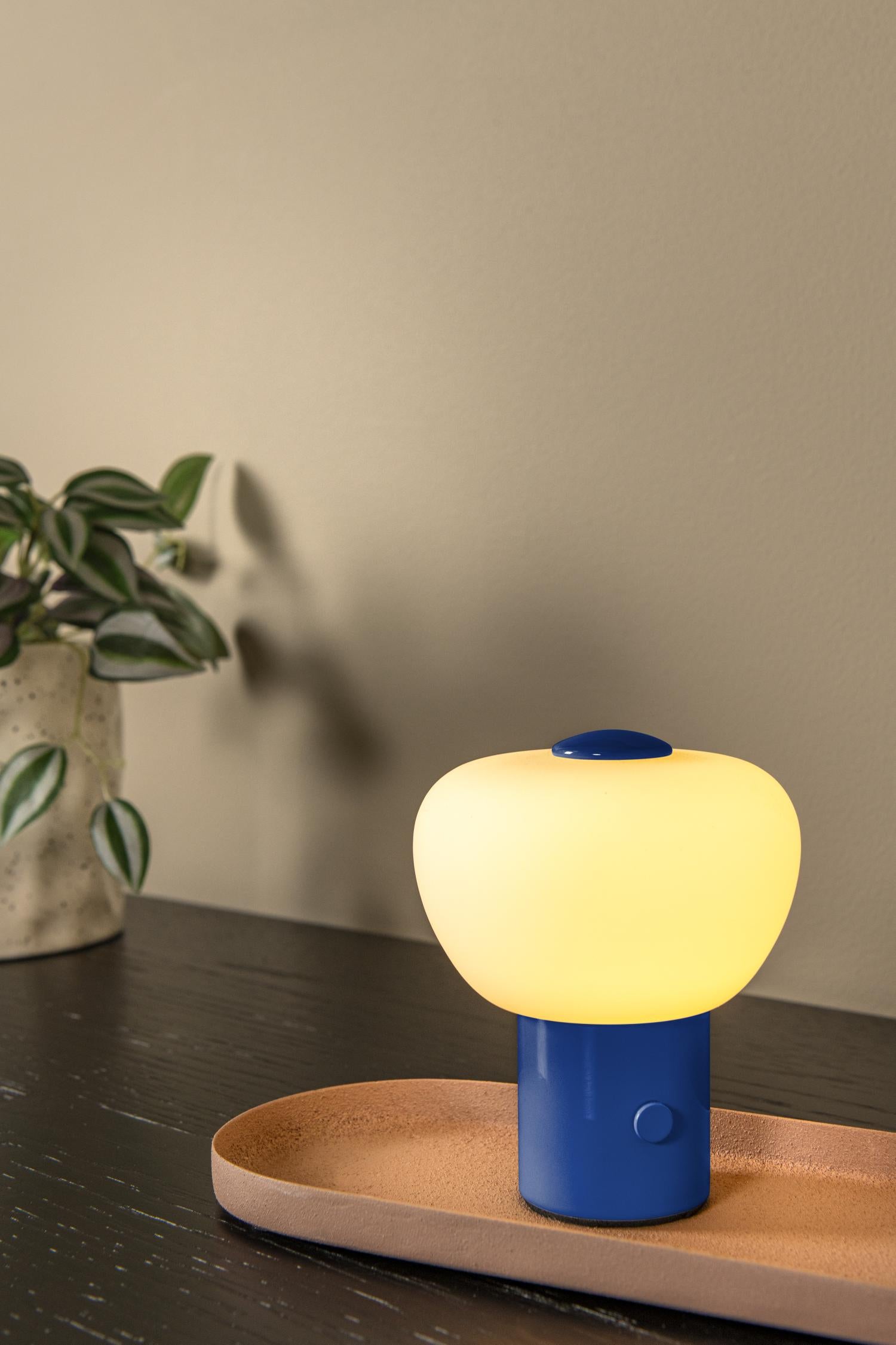 GUSTAV - Lampe de table rechargeable - Batterie/Pile - Ø 8 cm - LED Var. - 1x0,8W 2700K - Bleu | Essential