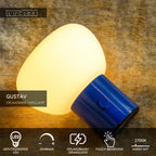 GUSTAV - Lampe de table rechargeable - Batterie/Pile - Ø 8 cm - LED Var. - 1x0,8W 2700K - Bleu | Essential