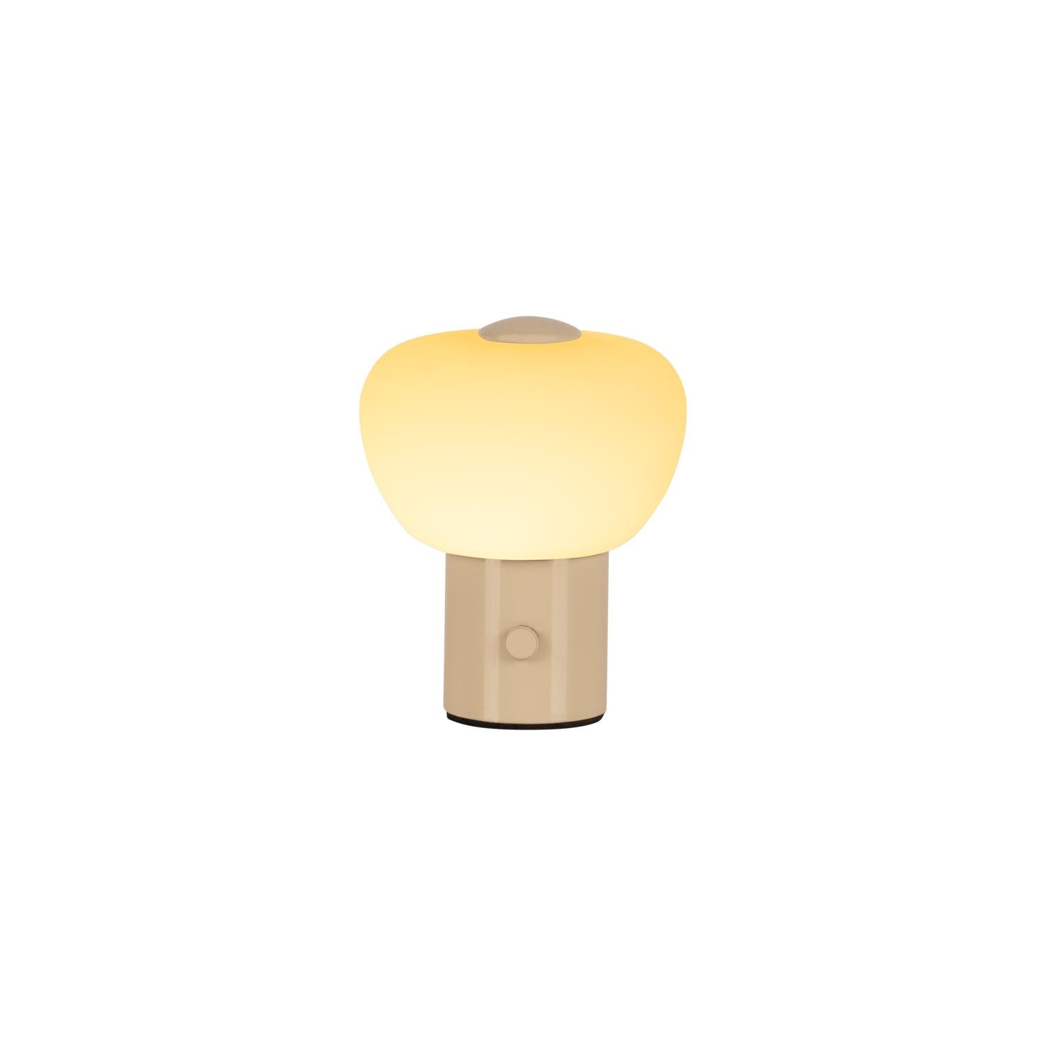GUSTAV - Oplaadbare Tafellamp - Accu/Batterij - Ø 8 cm - LED Dimb. - 1x0,8W 2700K - Beige | Essential