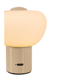 GUSTAV - Oplaadbare Tafellamp - Accu/Batterij - Ø 8 cm - LED Dimb. - 1x0,8W 2700K - Beige | Essential