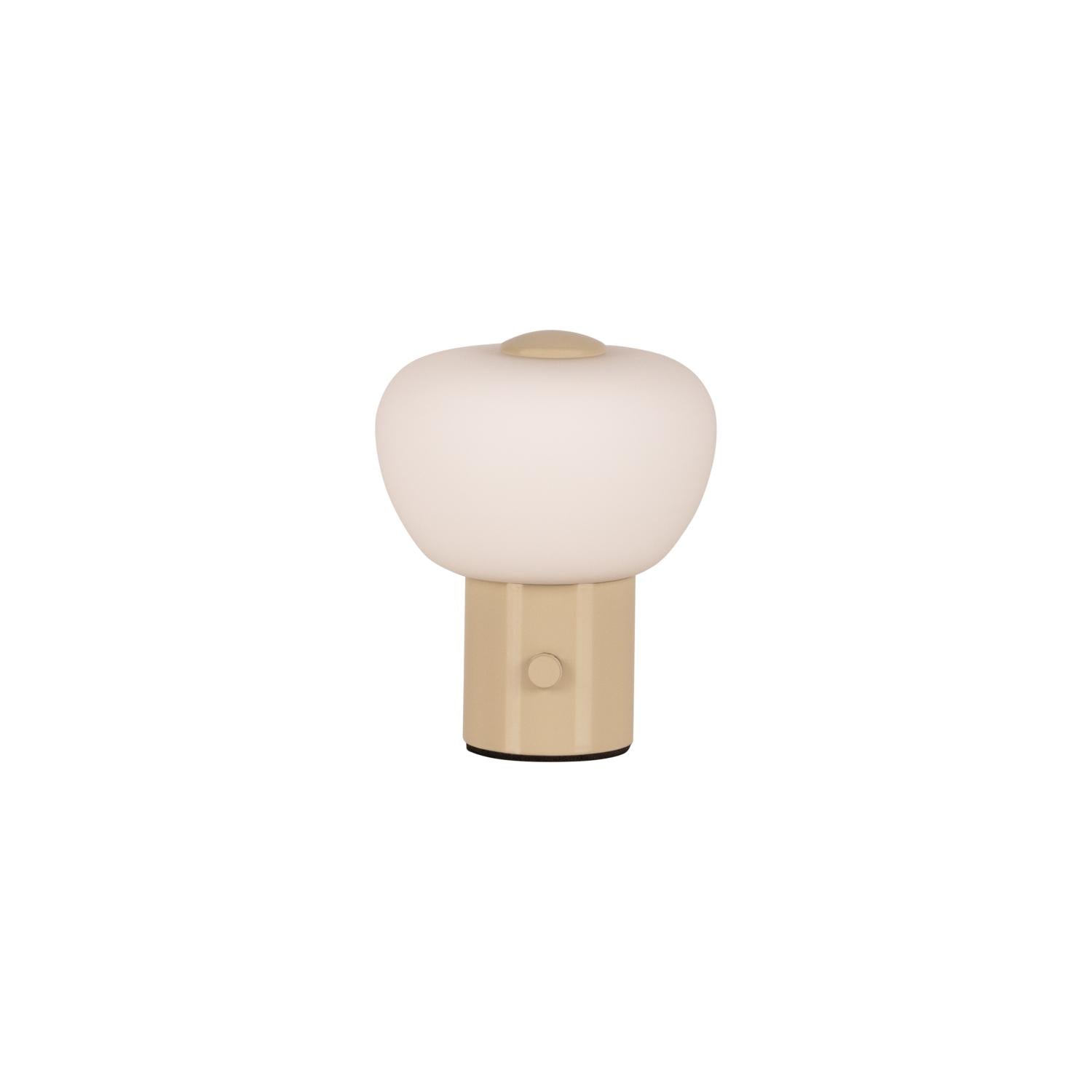 GUSTAV - Oplaadbare Tafellamp - Accu/Batterij - Ø 8 cm - LED Dimb. - 1x0,8W 2700K - Beige | Essential